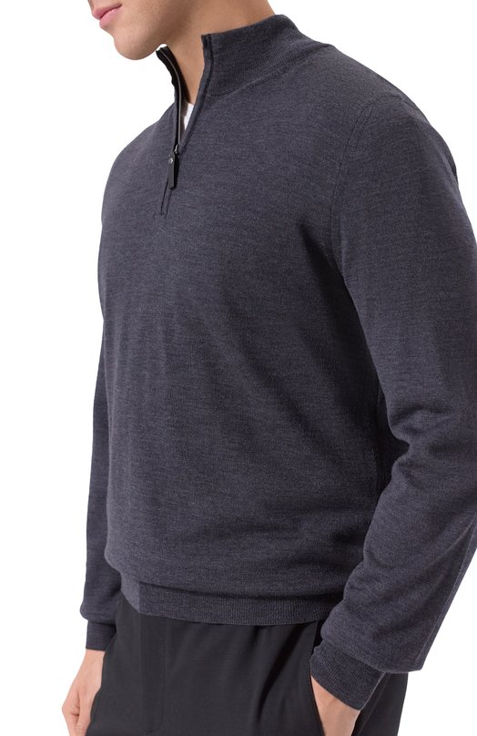 Шерстяной джемпер Canali C0015/MK00077 Серый  C0015/MK00077 Фото 5