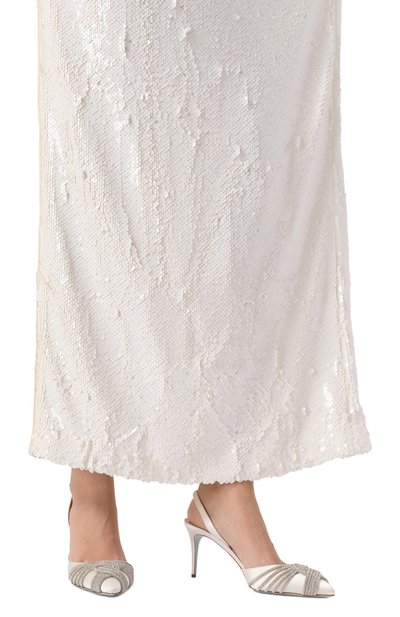 Текстильные туфли gatsby 75 AQUAZZURA, арт. GASMIDBR-SAT-FFF, фото 3