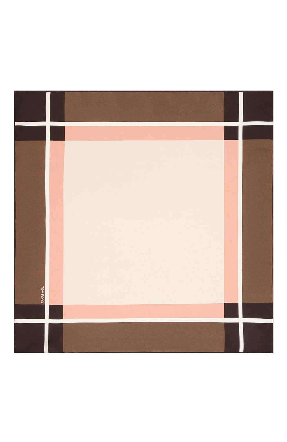 Шелковый платок TOM FORD коричневого цвета по цене 18150 руб., арт. 5TF91/TF312, фото 3 Шелковый платок TOM FORD, арт. 5TF91/TF312, фото 3