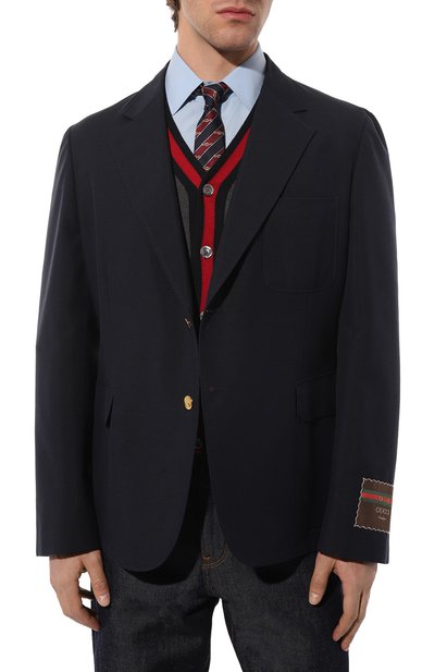 Шелковый галстук GUCCI, арт. 624077 4E002, фото 2
