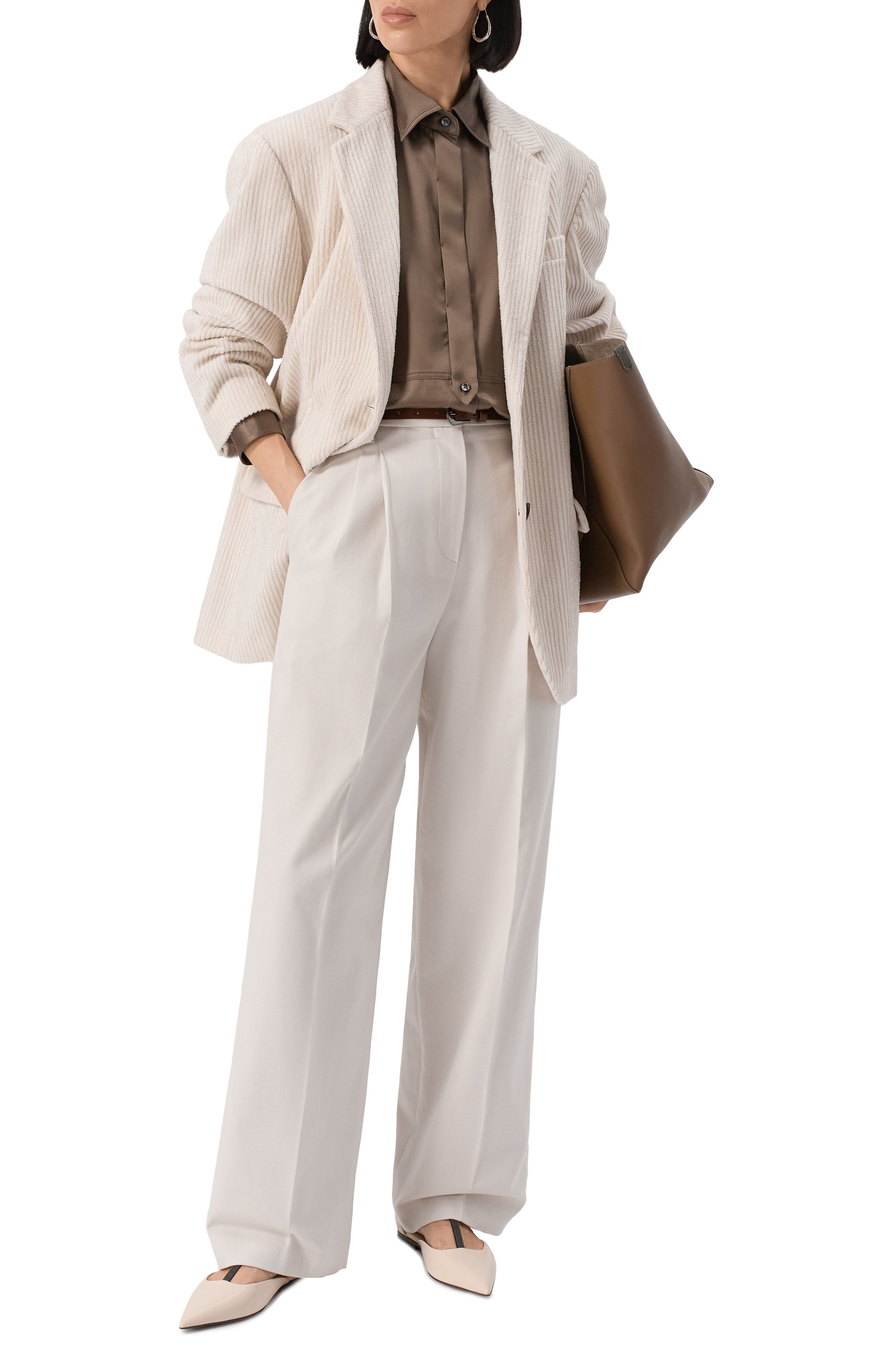 Атласная блузка BRUNELLO CUCINELLI, арт. MPC59NR516, фото 2