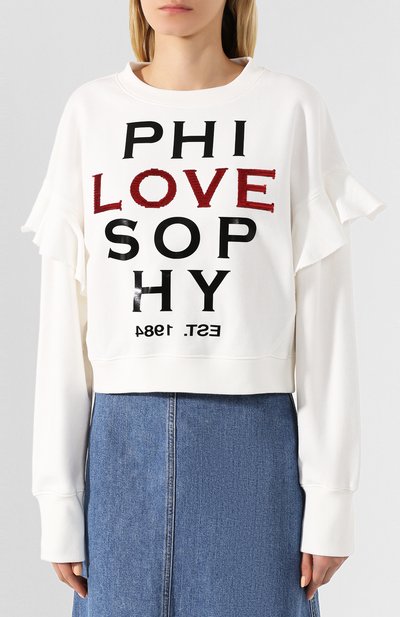 Хлопковый свитшот PHILOSOPHY DI LORENZO SERAFINI, арт. A1705/747, фото 3