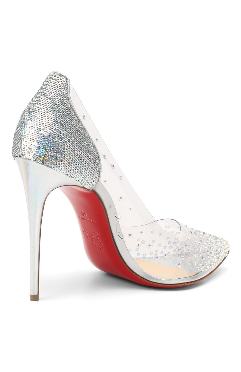 Туфли degrastrass 100 CHRISTIAN LOUBOUTIN, арт. degrastrass pvc 100 pvc/paill hotfix/spec, фото 4