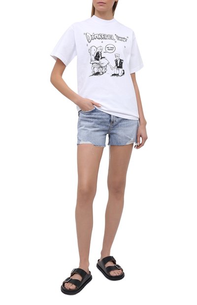 Джинсовые шорты RAG AND BONE голубого цвета по цене 23600 руб., арт. WDD21S1956K1ST, фото 2 Джинсовые шорты RAG AND BONE, арт. WDD21S1956K1ST, фото 2