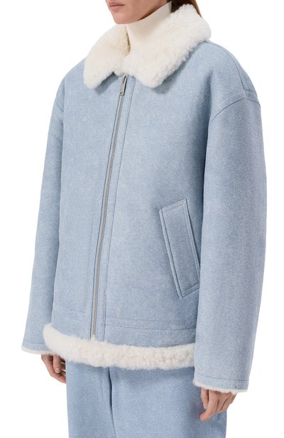 Дубленка из овчины 495 DENIM голубого цвета по цене 150000 руб., арт. 949524/DUS4LB, фото 3 Дубленка из овчины 495 DENIM, арт. 949524/DUS4LB, фото 3