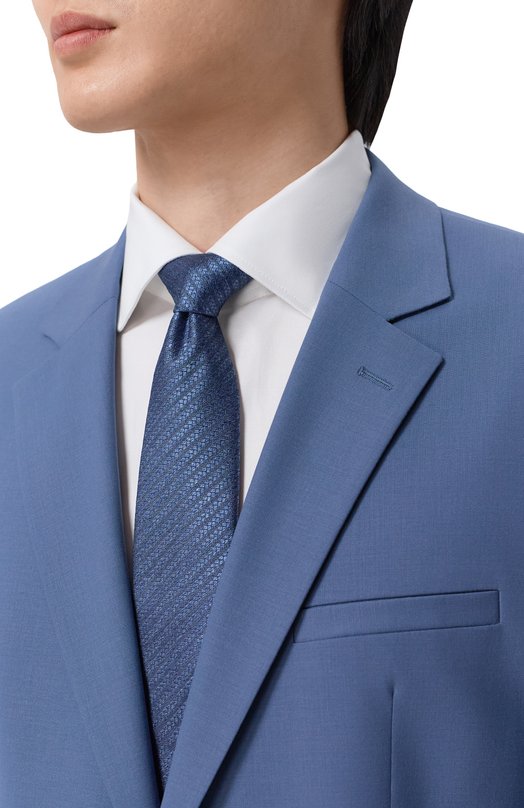 Шелковый галстук Canali 18/HJ04516 Синий  18/HJ04516 Фото 2