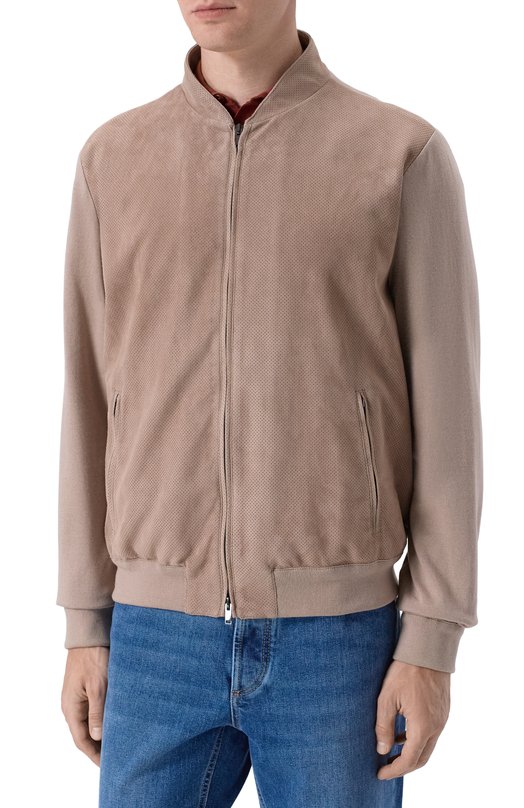 Кардиган с замшевой отделкой MVST M26.CSM.L401/PERF0RATED SUEDE/FP000-C0TT0N-CASHMER Бежевый  M26.CSM.L401/PERF0RATED SUEDE/FP000-C0TT0N-CASHMER Фото 3