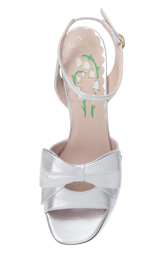 Кожаные босоножки Bowow 95 Valentino 7W2S0MA6/KDR Серебряный  7W2S0MA6/KDR Фото 6