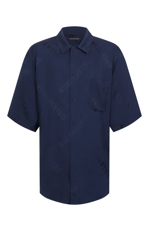 Рубашка из вискозы Balenciaga 681813/T0013 Синий 681813/T0013