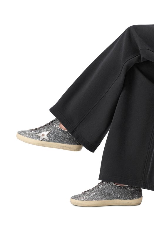 Комбинированные кеды Super Star Golden Goose Deluxe Brand GWF00101.F007470 Серебряный  GWF00101.F007470 Фото 2