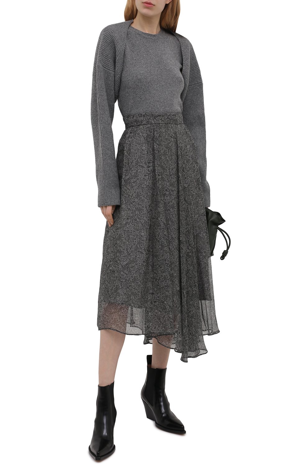 Шелковая юбка BRUNELLO CUCINELLI, арт. MPB33G3135, фото 2