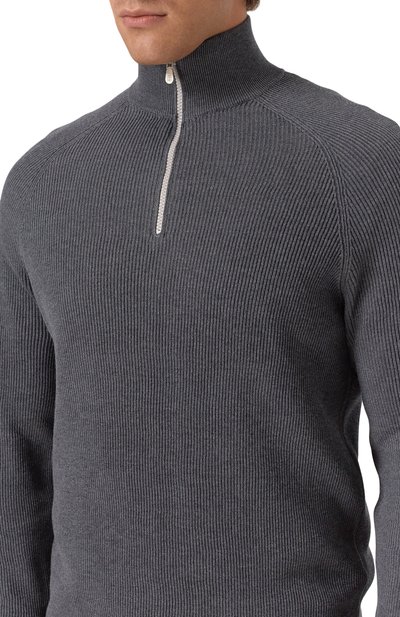 Хлопковый джемпер BRUNELLO CUCINELLI, арт. M29400104, фото 5