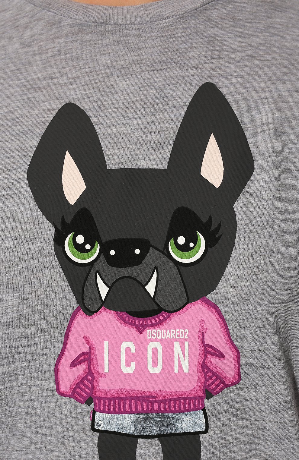 Футболка из хлопка и вискозы DSQUARED2 серого цвета по цене 22550 руб., арт. S80GC0043/S22146, фото 5 Футболка из хлопка и вискозы DSQUARED2, арт. S80GC0043/S22146, фото 5