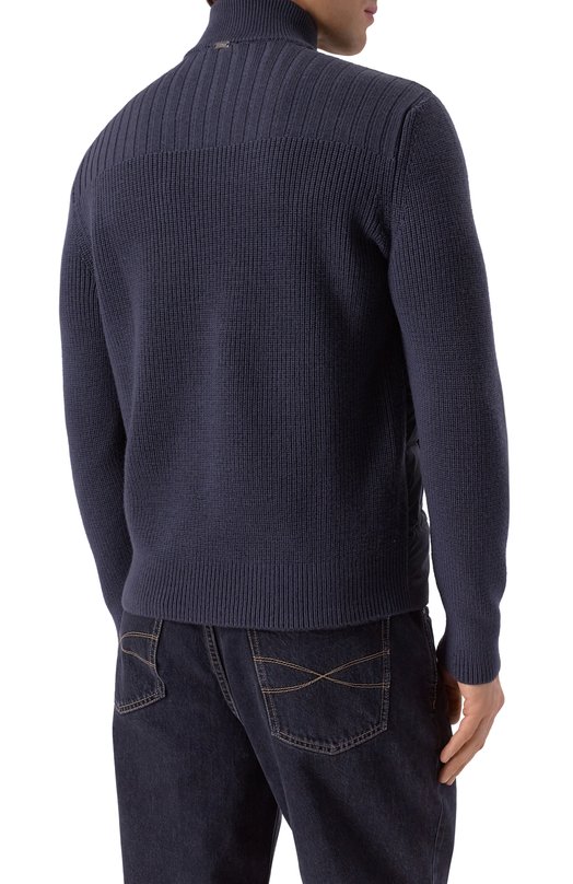 Комбинированный кардиган Herno MP000126U/70061 Синий  MP000126U/70061 Фото 4