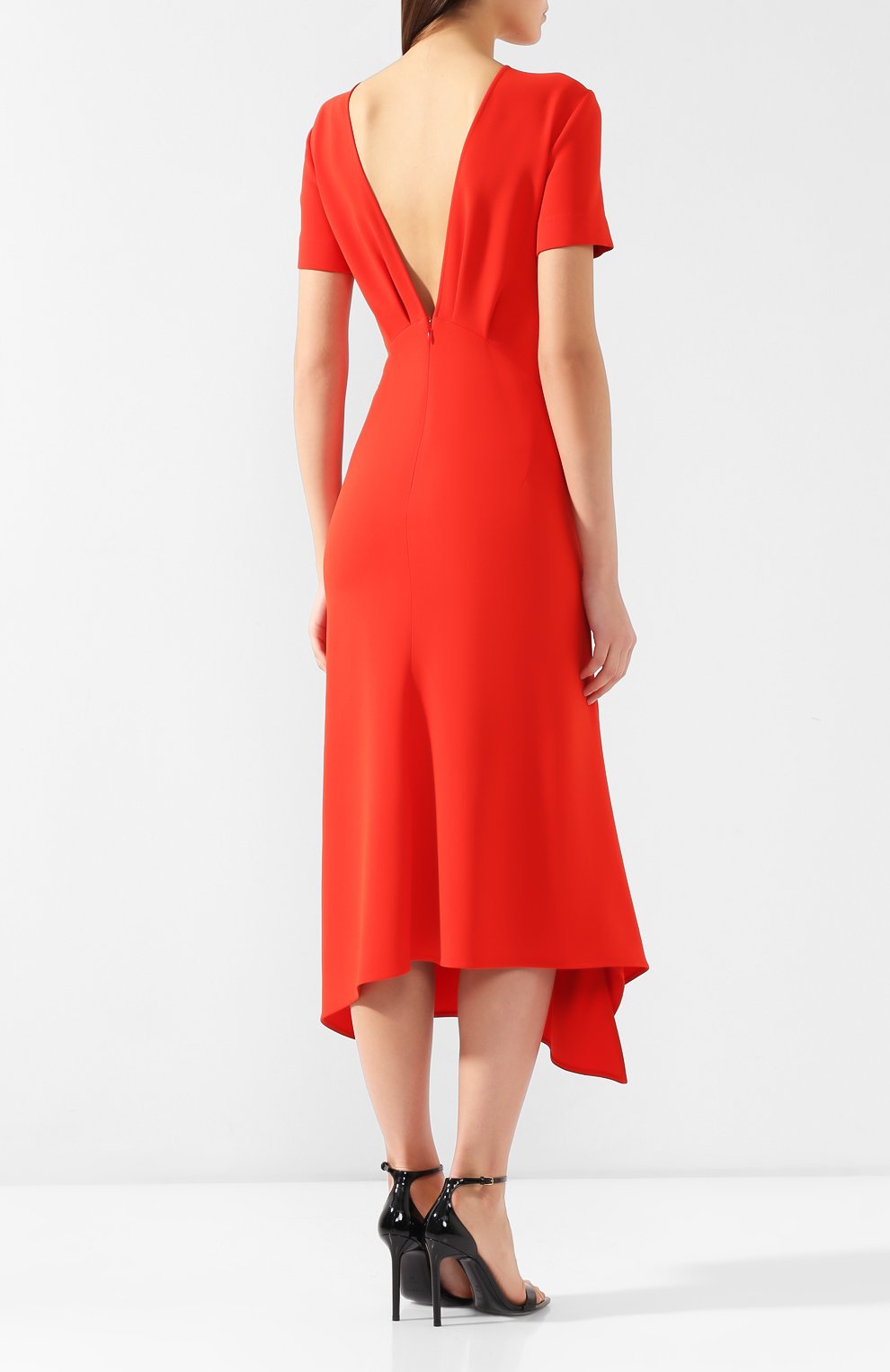 Платье с разрезом VICTORIA BECKHAM, арт. DR MID 6847C MSS19 FLUID CADY, фото 4