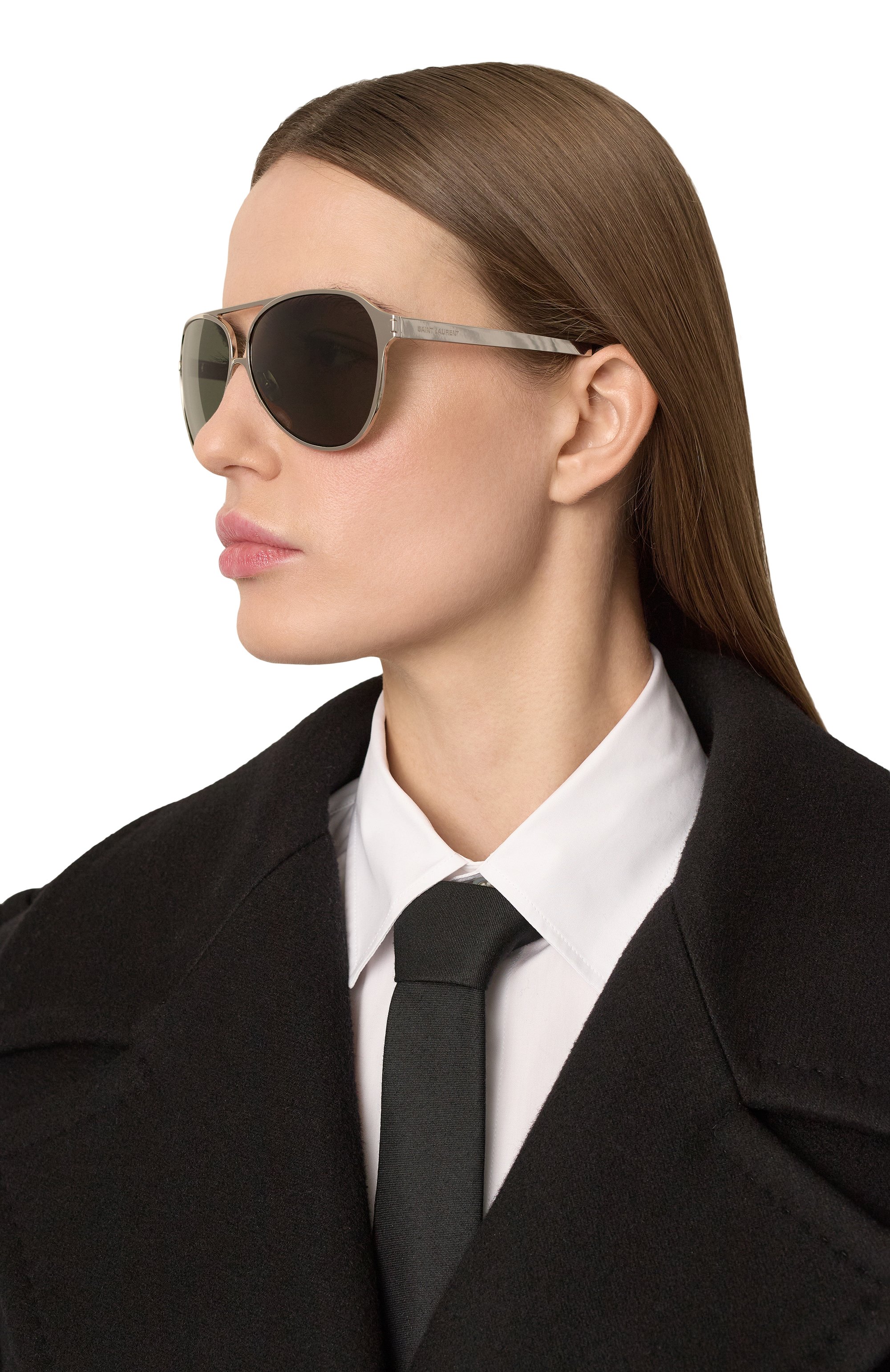 Солнцезащитные очки SAINT LAURENT черного цвета по цене 49950 руб., арт. SL 734 002, фото 3 Солнцезащитные очки SAINT LAURENT, арт. SL 734 002, фото 3