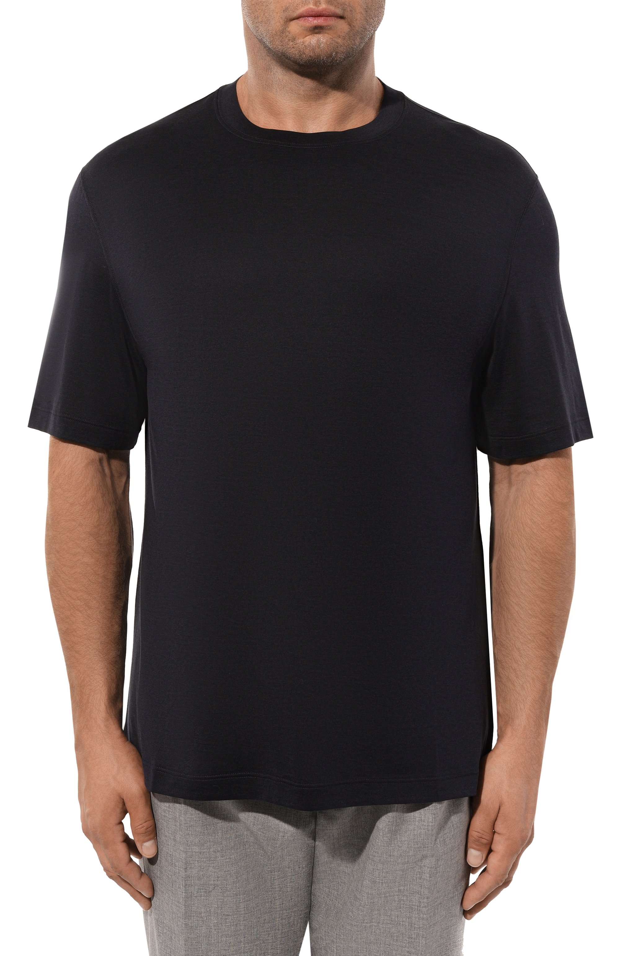 Футболка из шелк�а и хлопка BRUNELLO CUCINELLI, арт. MH8361308W, фото 3