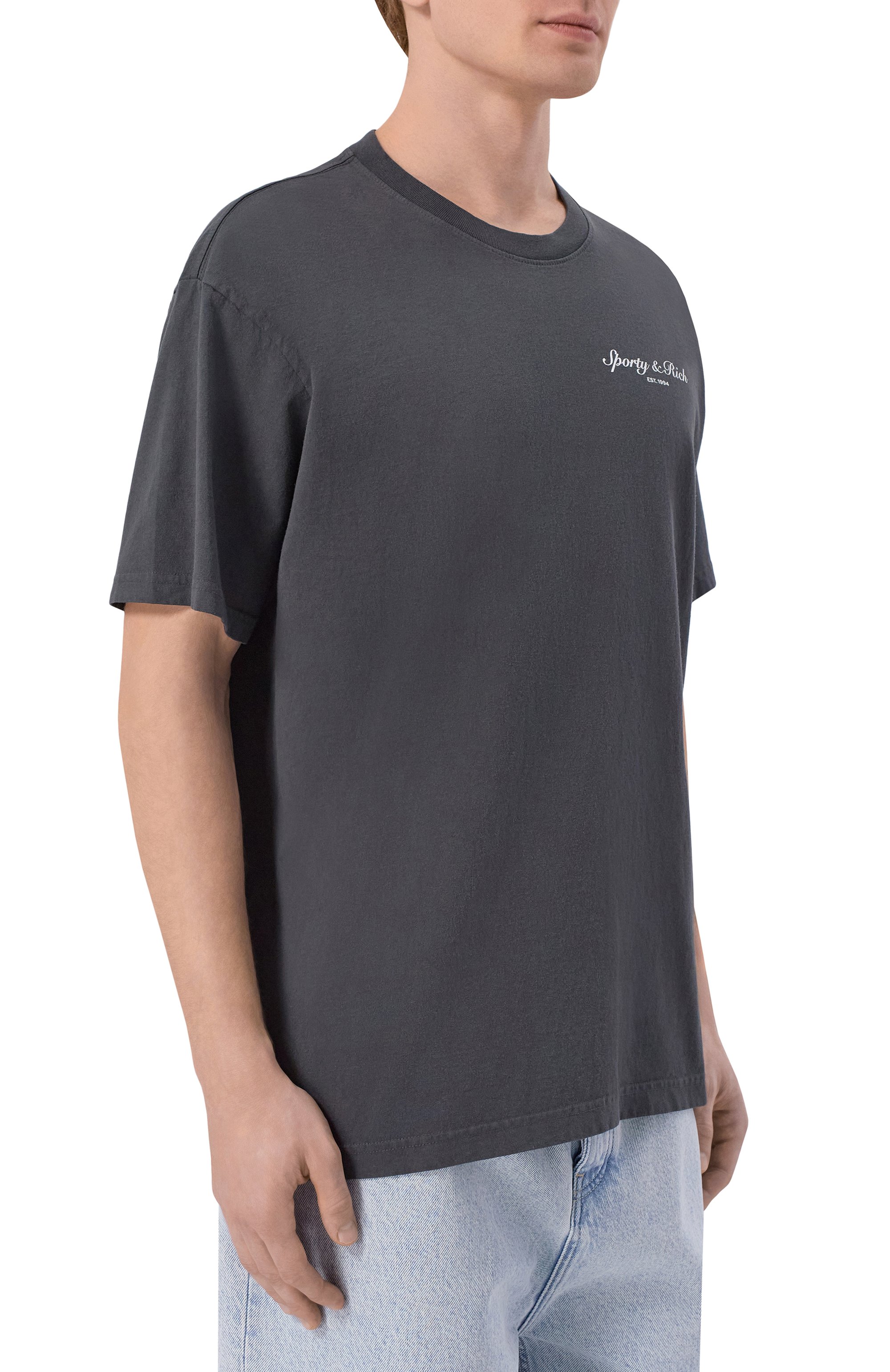 Хлопковая футболка SPORTY AND RICH, арт. T004365262BA02, фото 4