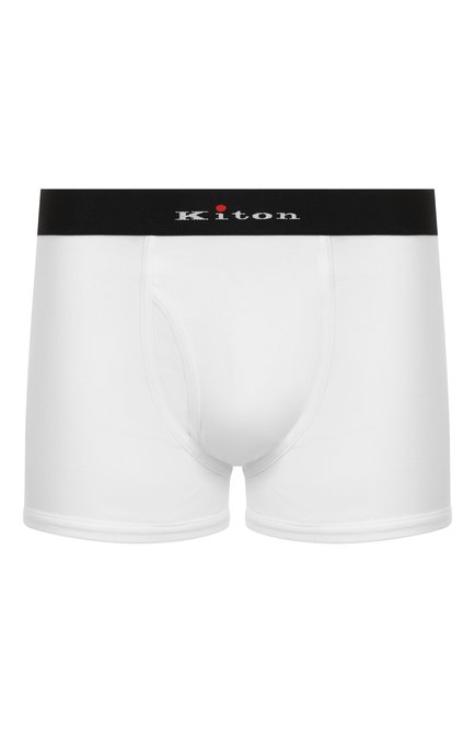 Мужские хлопковые боксеры KITON белого цвета, арт. UNWBX16K0747D02 | Фото 1 (Материал внешний: Хлопок; Автоматизация состава: Проставлено; Нос: Не проставлено)