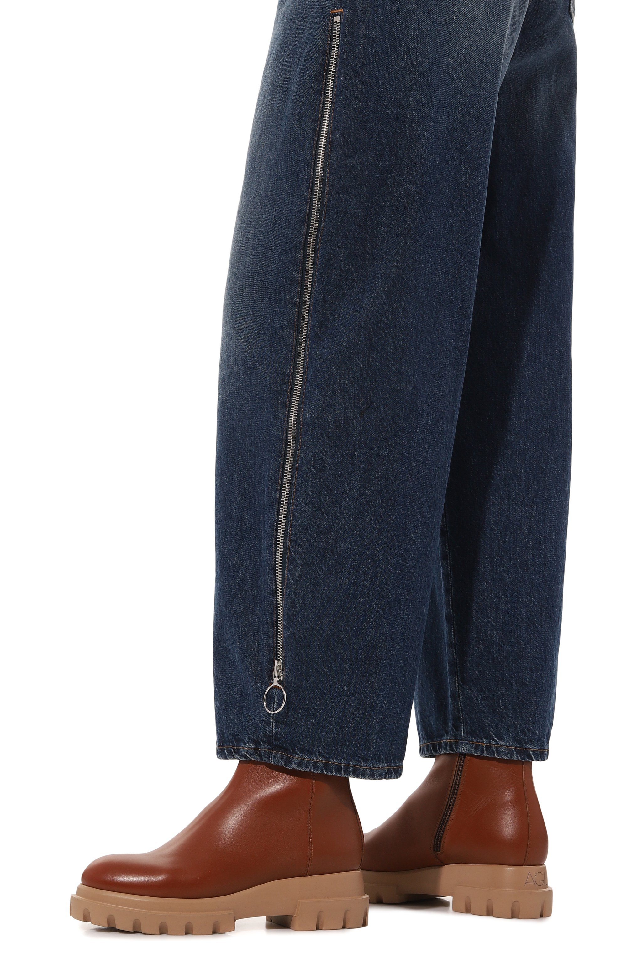 Кожаные ботинки chunky AGL, арт. D756593PGKA213G127, фото 3