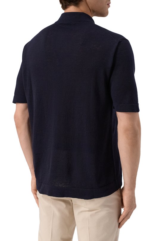 Рубашка изо льна и хлопка Slowear 810147/Z1353 Синий  810147/Z1353 Фото 4