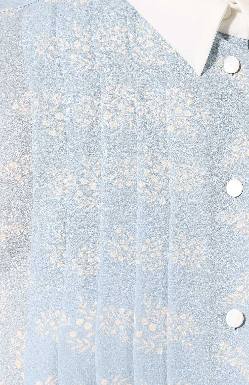 Рубашка с принтом ULYANA SERGEENKO синего цвета по цене 110000 руб., арт. 0351р18 (CMA003FW19P), фото 5 Рубашка с принтом ULYANA SERGEENKO, арт. 0351р18 (CMA003FW19P), фото 5