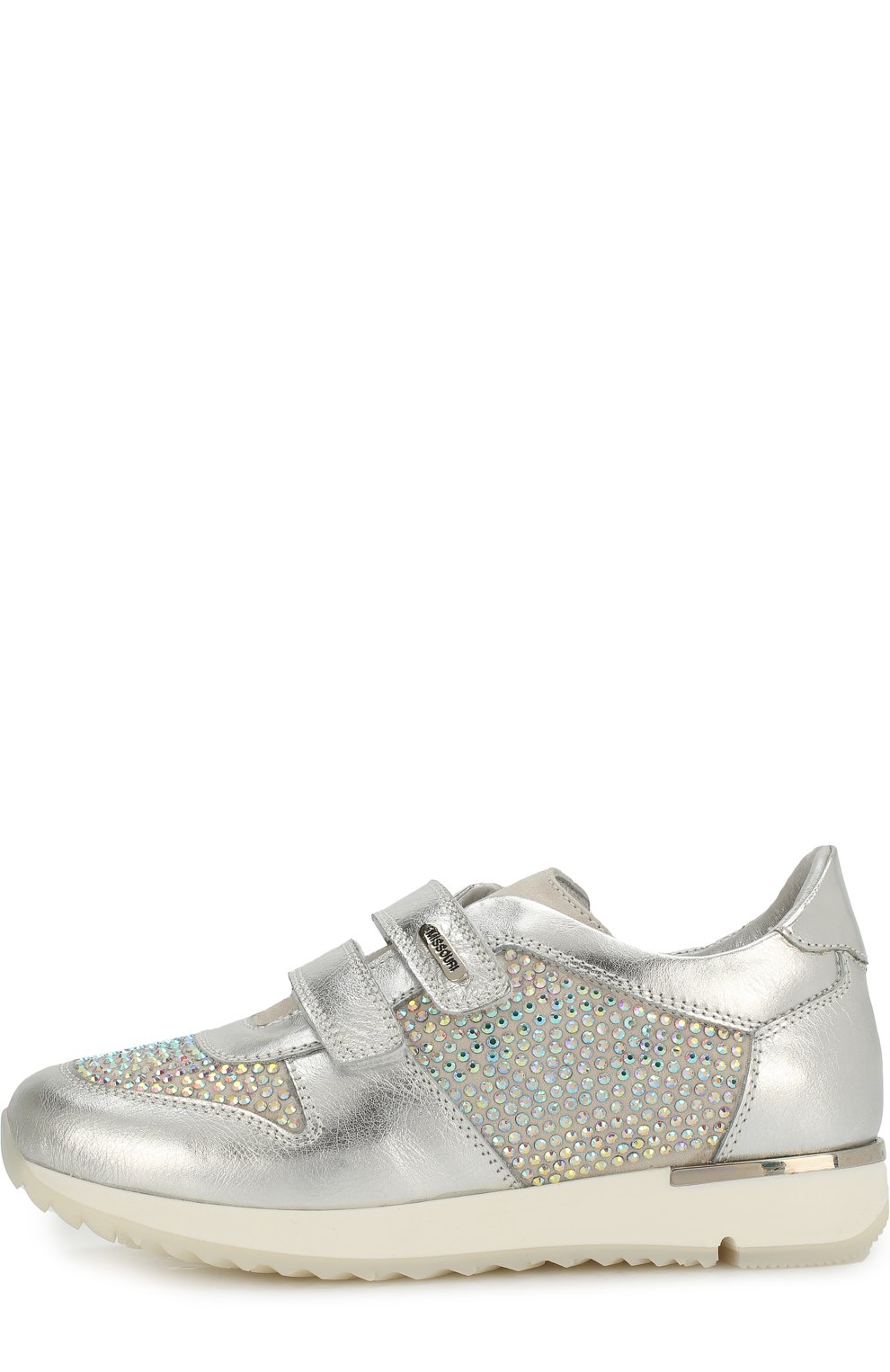 Кроссовки из металлизированной кожи со стразами и застежками велькро MISSOURI, арт. 11567 D/31-34, фото 2
