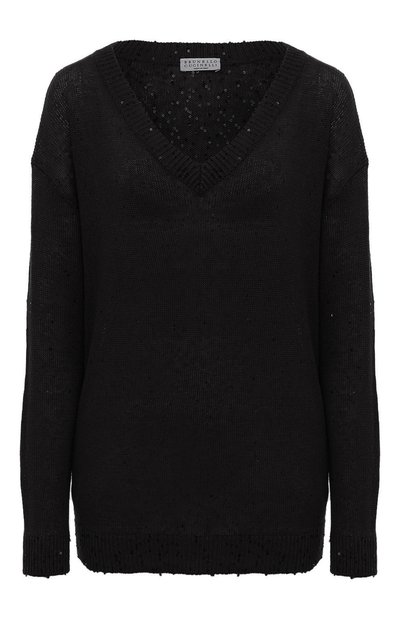 Женский пуловер изо льна и шелка BRUNELLO CUCINELLI, арт. M1000B1033