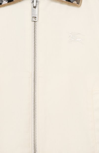 Хлопковый бомбер BURBERRY кремового цвета по цене 68650 руб., арт. 8130105, фото 3 Хлопковый бомбер BURBERRY, арт. 8130105, фото 3