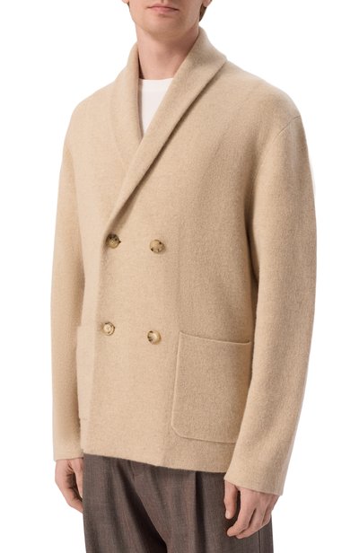 Кашемировый кардиган BOSS CAMEL бежевого цвета по цене 118500 руб., арт. 50570762, фото 3 Кашемировый кардиган BOSS CAMEL, арт. 50570762, фото 3