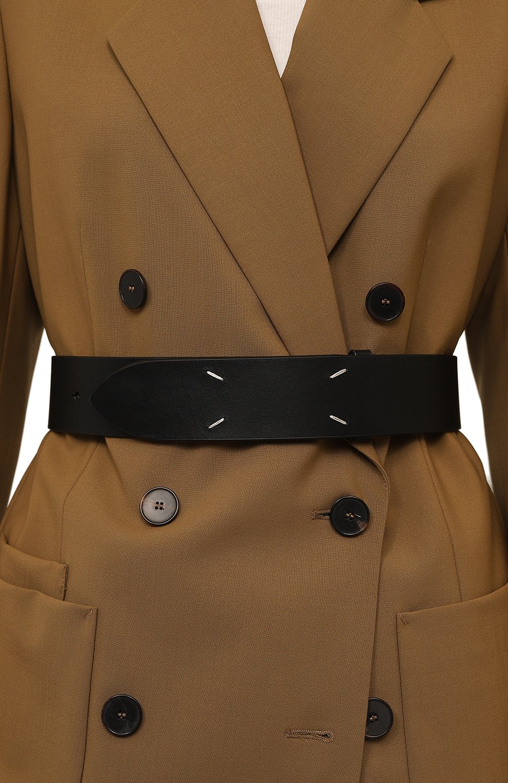 Кожаный ремень MAISON MARGIELA черного цвета по цене 36600 руб., арт. SA1TP0006/P5871, фото 2 Кожаный ремень MAISON MARGIELA, арт. SA1TP0006/P5871, фото 2