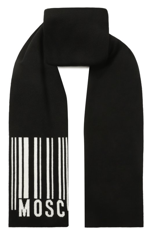 Шерстяной шарф Moschino 50352/M5865 Чёрный 50352/M5865