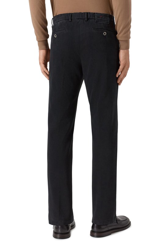 Хлопковые брюки Kiton UFPPERK0100H22 Чёрный  UFPPERK0100H22 Фото 4