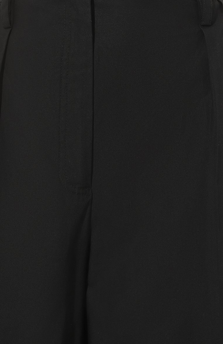 Женские хлопковые брюки PATRIZIA PEPE черного цвета, арт. 2P1496_A278 | Фото 5 (Силуэт Ж (брюки и джинсы): Широкие; Длина (брюки, джинсы): Стандартные; Женское Кросс-КТ: Брюки-одежда; Материал сплава: Проставлено; Материал внешний: Хлопок; Драгоценные камни: Проставлено; Стили: Кэжуэл)
