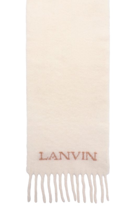 Шерстяной шарф Lanvin 710003814 Кремовый  710003814 Фото 4