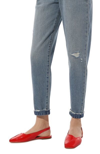 Кожаные балетки rina AGL красного цвета по цене 37700 руб., арт. D550002PC/PLUME, фото 3 Кожаные балетки rina AGL, арт. D550002PC/PLUME, фото 3