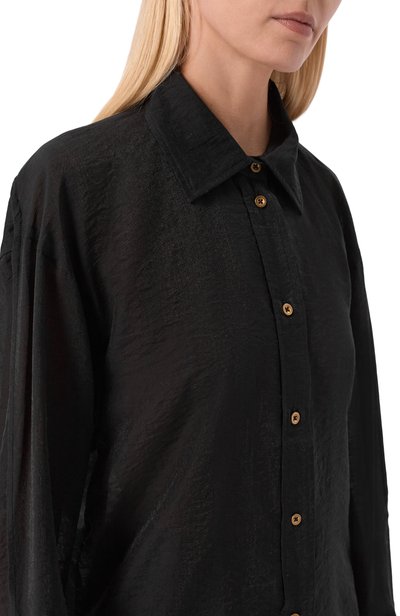 Рубашка YUZEFI черного цвета по цене 52950 руб., арт. HALEH-DRAPE BACK SHIRT, фото 5 Рубашка YUZEFI, арт. HALEH-DRAPE BACK SHIRT, фото 5