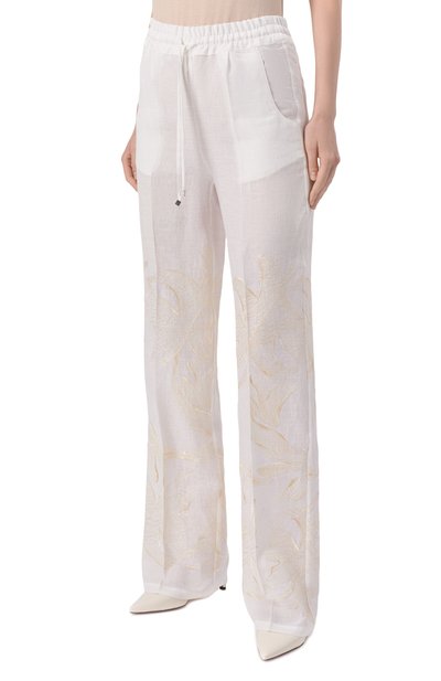 Льняные брюки KITON, арт. D48122K0999E02, фото 3