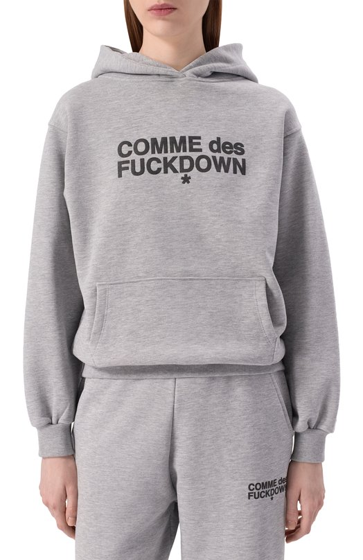 Хлопковое худи Comme des Fuckdown CFABW01355 Серый  CFABW01355 Фото 3