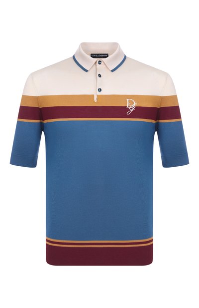 Мужская шелковое поло DOLCE & GABBANA, арт. GXZ02Z/JBSLE