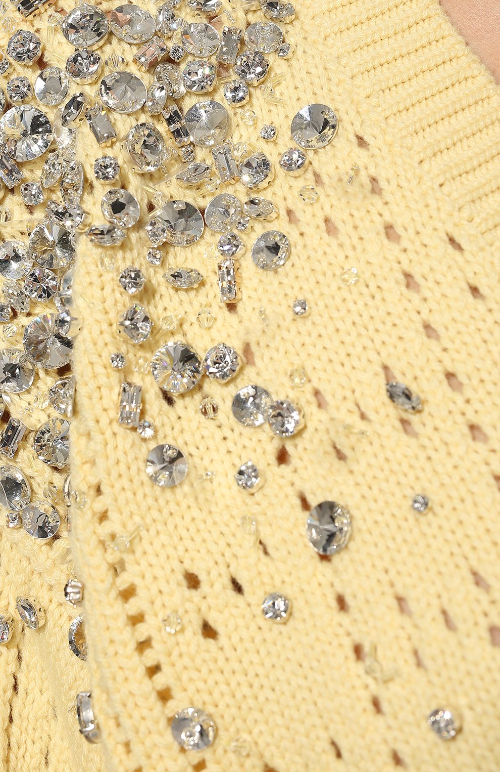 Кашемировый кардиган MIU MIU желтого цвета по цене 275000 руб., арт. MMF588-10XK-F0061, фото 5 Кашемировый кардиган MIU MIU, арт. MMF588-10XK-F0061, фото 5