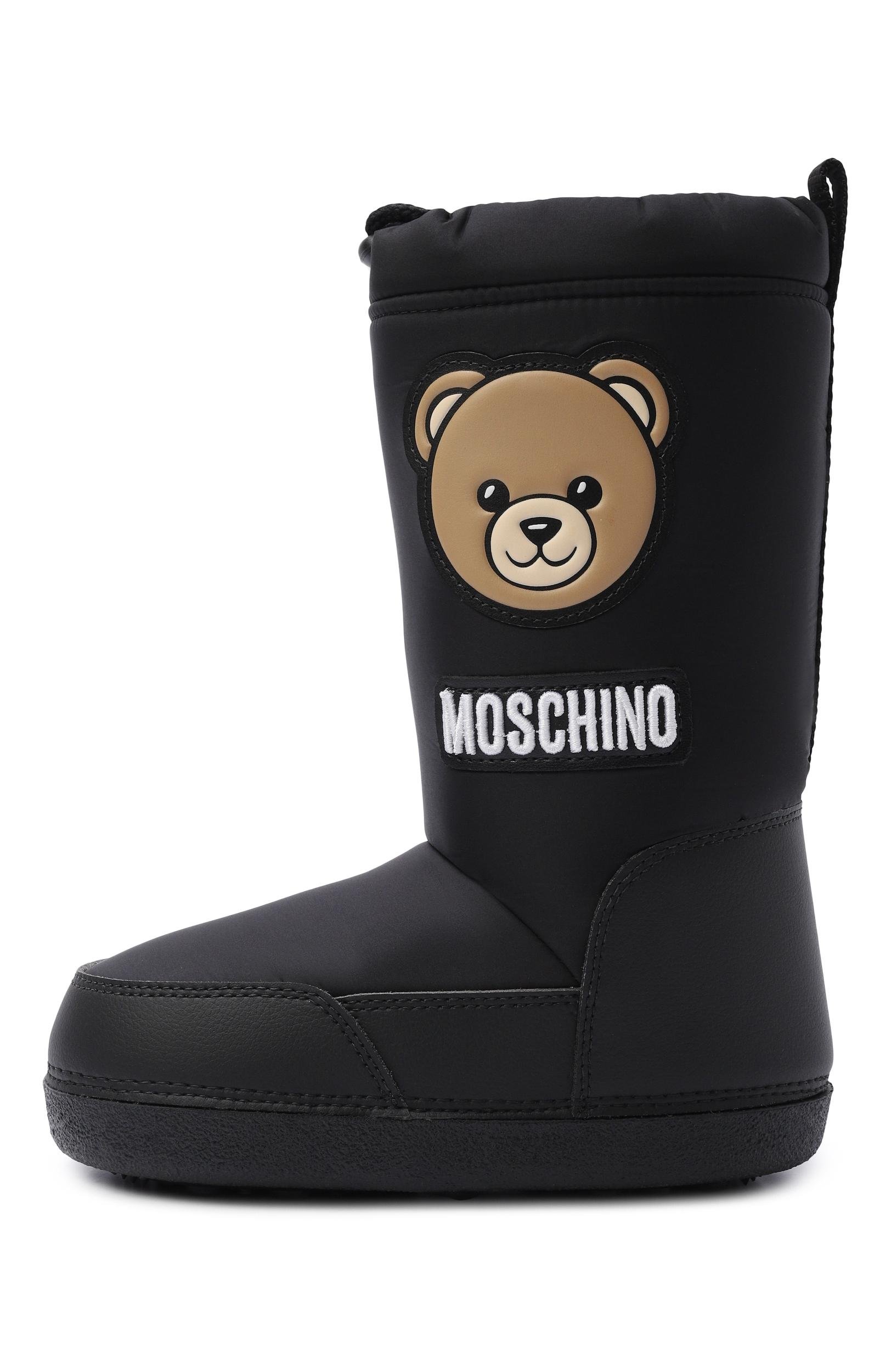 Утепленные сапоги MOSCHINO черного цвета по цене 25450 руб., арт. 84301/VAR1_001, фото 2 Утепленные сапоги MOSCHINO, арт. 84301/VAR1_001, фото 2
