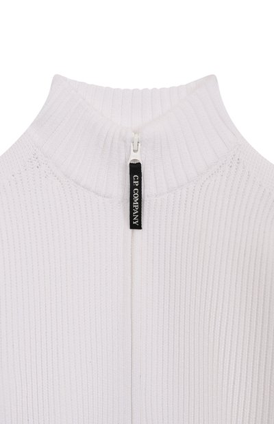 Хлопковый кардиган C.P. COMPANY белого цвета по цене 24200 руб., арт. CUW00G/LHE76/10-14, фото 3 Хлопковый кардиган C.P. COMPANY, арт. CUW00G/LHE76/10-14, фото 3