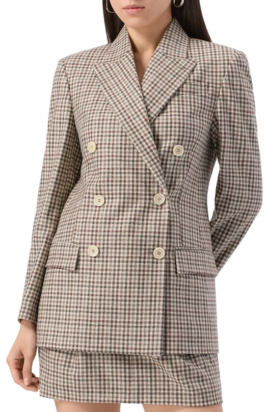 Шерстяной жакет Brunello Cucinelli MG5237050P Бежевый  MG5237050P Фото 3