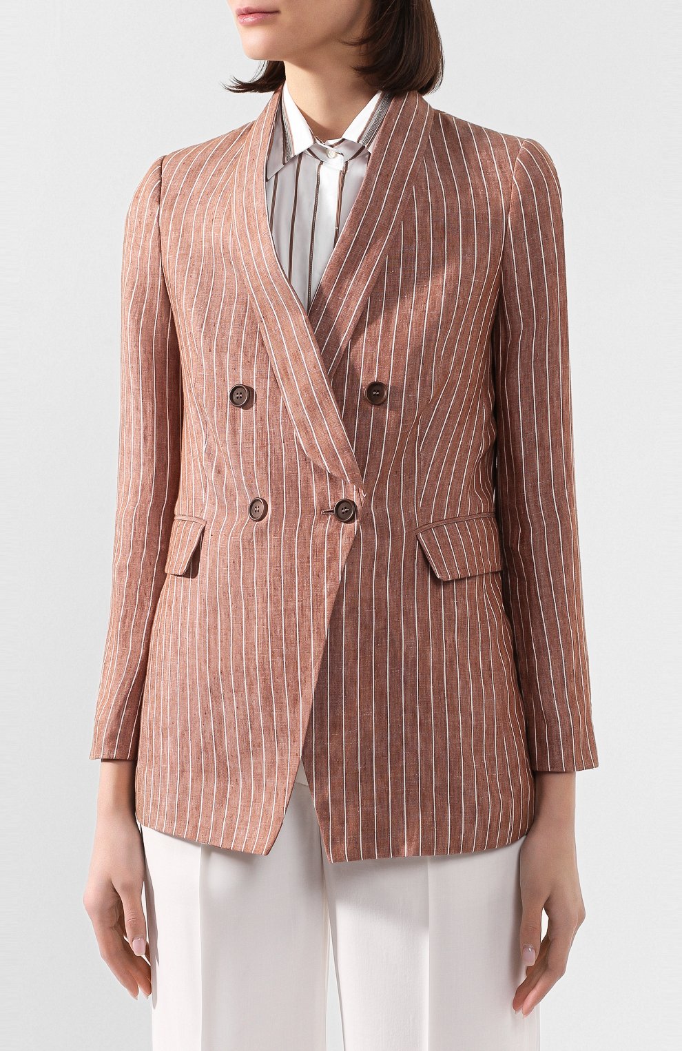 Льняной жакет BRUNELLO CUCINELLI, арт. MF5868945, фото 3