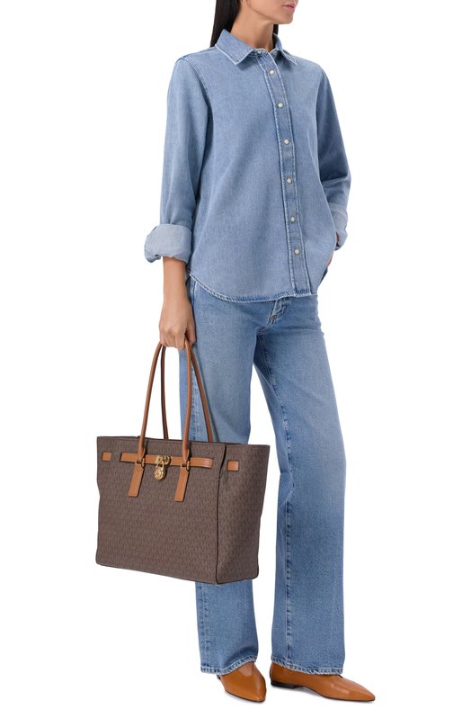Сумка-тоут Hamilton MICHAEL Michael Kors 30F5GHMT3B Коричневый  30F5GHMT3B Фото 7