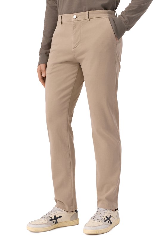 Хлопковые брюки 7 For All Mankind 7TSU3T49 Бежевый  7TSU3T49 Фото 3