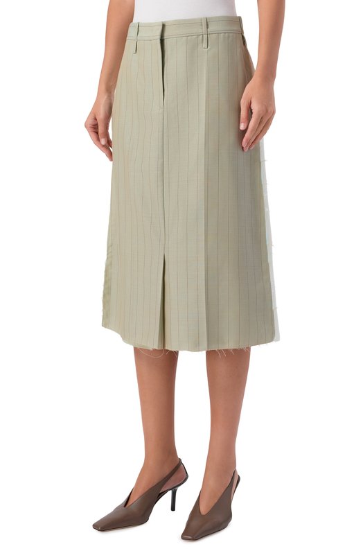 Юбка из шерсти и вискозы Jil Sander J02MA0332/J40275 Зелёный  J02MA0332/J40275 Фото 3