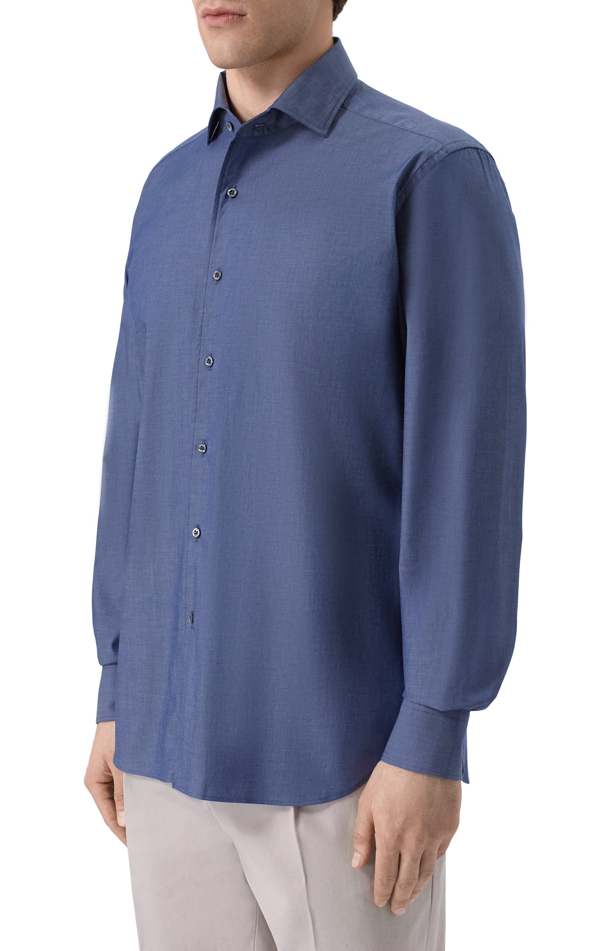 Хлопковая рубашка CORNELIANI, арт. 25P156-2511472, фото 3