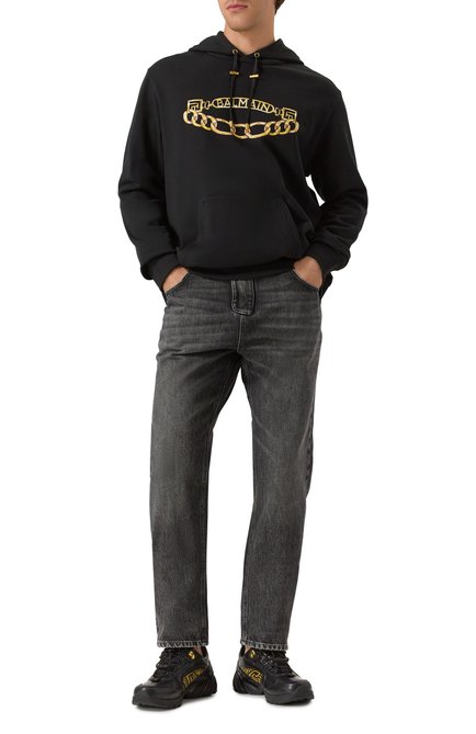 Мужской хлопковое худи BALMAIN, арт. FH1JT047/GE97